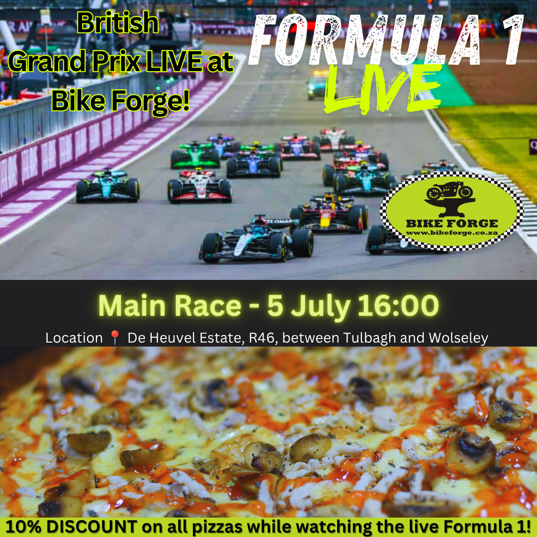 FORMULA 1 LIVE ON THE BIG SCREEN AT BIKE FORGE! - Bike Forge