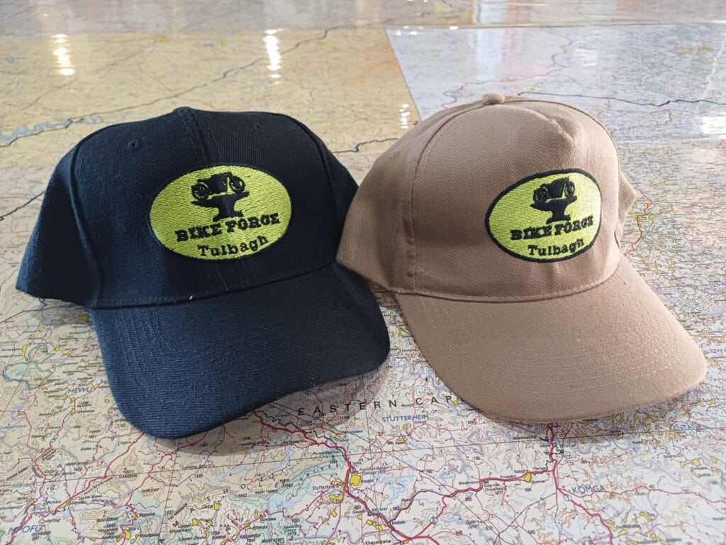 Two caps on a map